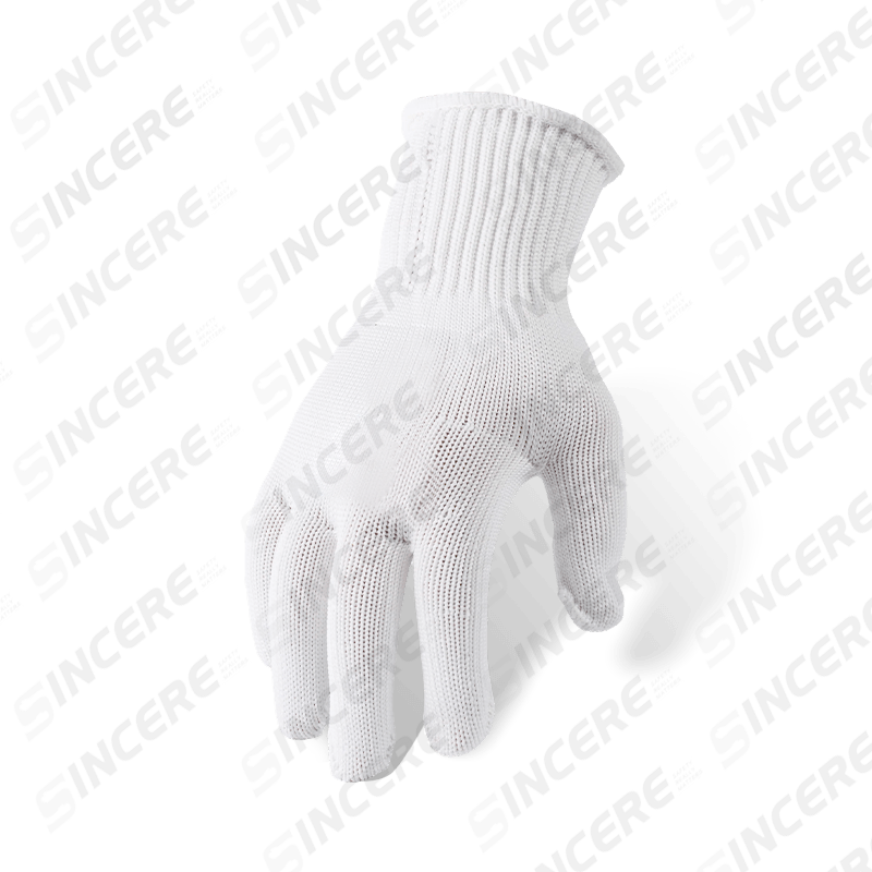 Guantes de punto de poliéster calibre 13 con palma punteada de PVC — Guantes de trabajo de uso general con agarre mejorado