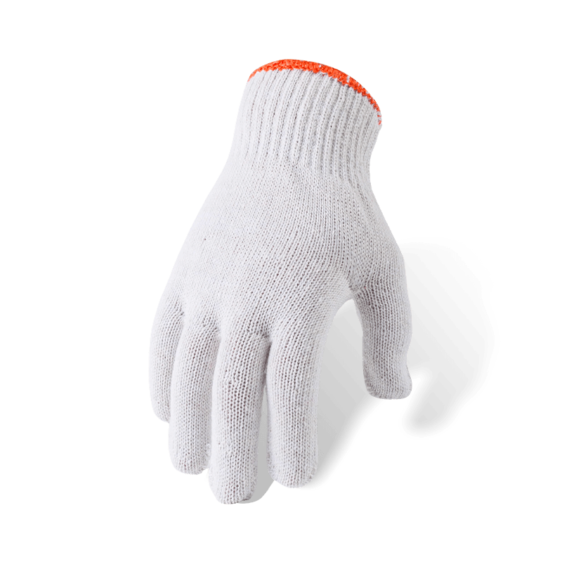 Guantes de trabajo de punto de algodón blanqueado calibre 10 — Protección de manos liviana de uso general