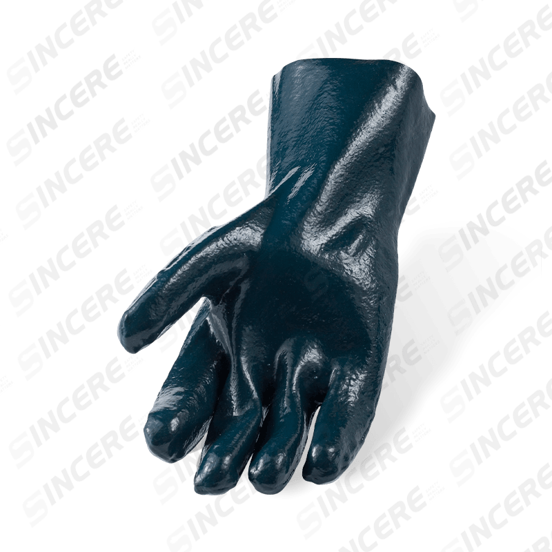 Guantes de trabajo totalmente recubiertos de nitrilo con forro polar de algodón — Suaves, impermeables, resistentes al aceite y a los químicos Guantes de trabajo totalmente recubiertos de nitrilo con forro polar de algodón — Suaves, impermeables, resistentes al aceite y a los químicos