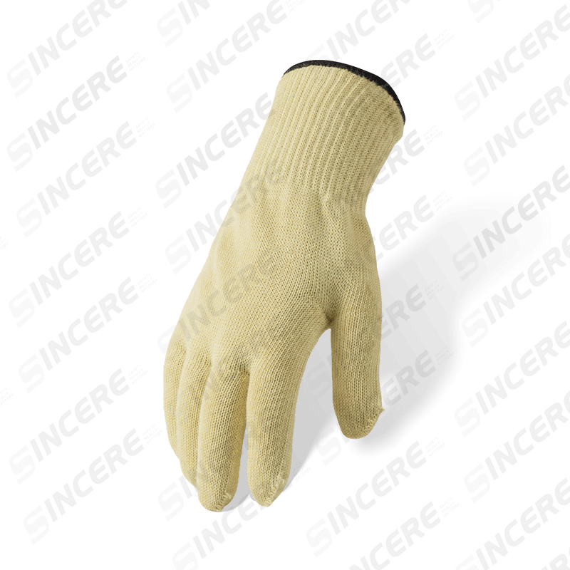 Exterior de aramida calibre 7 con forro interior de algodón calibre 10 — Guantes aislantes resistentes al calor de nivel 2