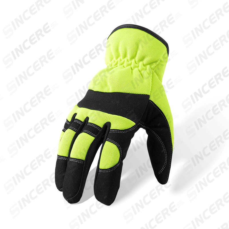 Guantes de impacto mecánicos de tela otomana elásticos de 4 vías — protección TPR de alta resistencia