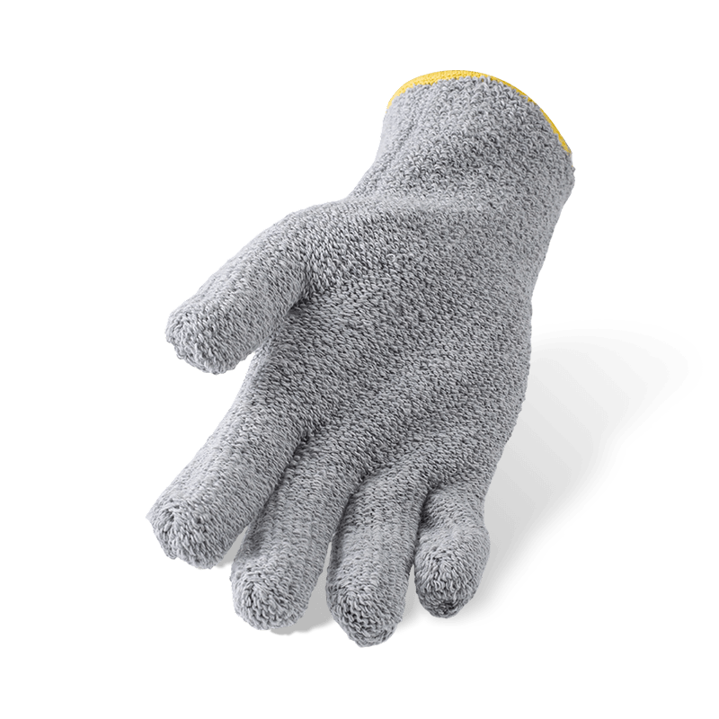 Guantes resistentes al calor de tela de rizo 100 % algodón — protección térmica industrial para manipulación en caliente
